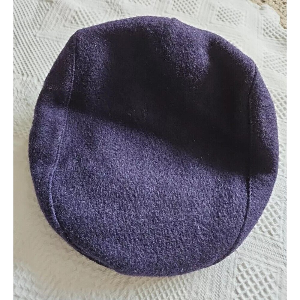 Lake of the Isles Blue Wool Cabbie Hat Newsboy Cap Size Small NEW